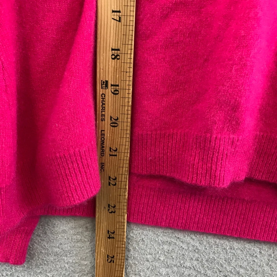 Suéter Jones Colección Nueva York Cachemira Cuello en V Rosa Tejido Suave Top S Foto 4 de 4