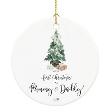 Our First Christmas as Mommy and Daddy Ornament 2026,Gifts for New Mom Parents