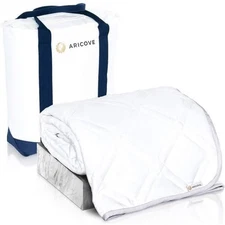 Aricove Cooling Weighted Blanket  – 12 lbs, Full/Queen Size (60x80”) Soft Bamboo
