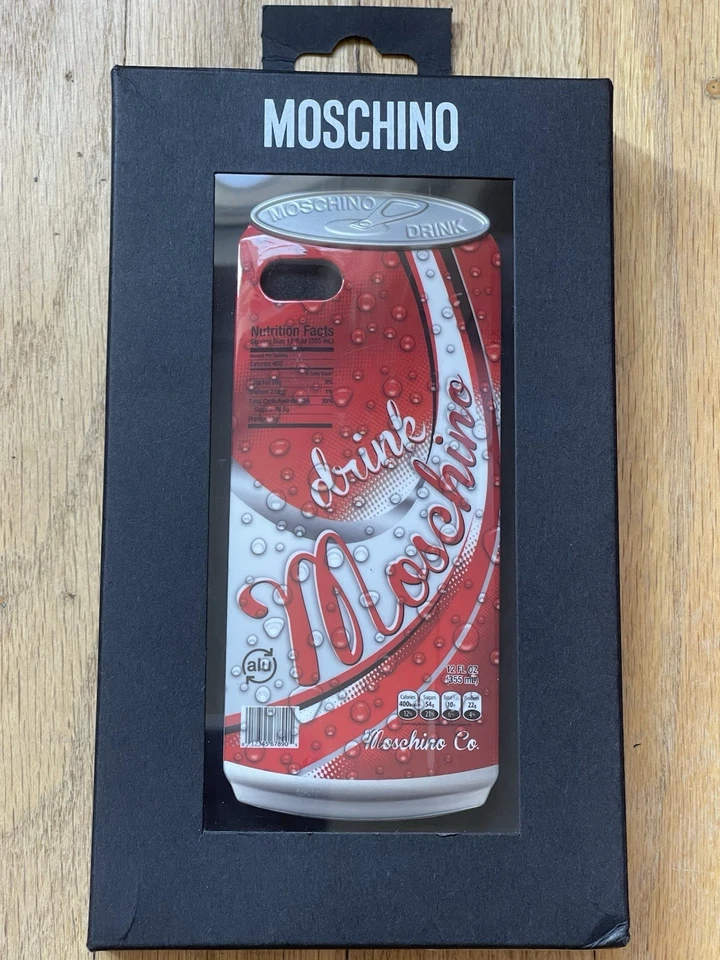 Auténtica funda para teléfono Moschino Coka Cola Can Jeremy Scott iPhone 5/5S, nueva Foto 2 de 4