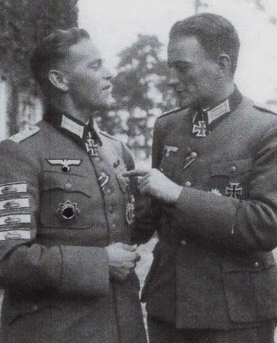 WW2 TANK DESTROYER OBERSTLT.LOEFFLER KNIGHTS CROSS FESTUNG FRANKFURT KOMMD.KIA