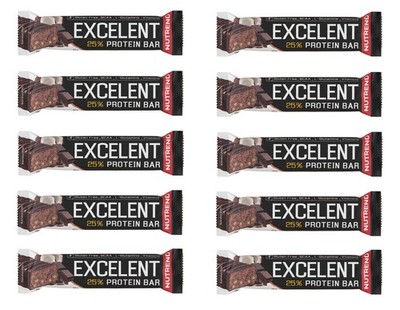 (  10) NUTREND EXCELLENT PROTEIN BAR CHOCOLATE & COCONUT 85GR  10X85GR INCL.DUTY