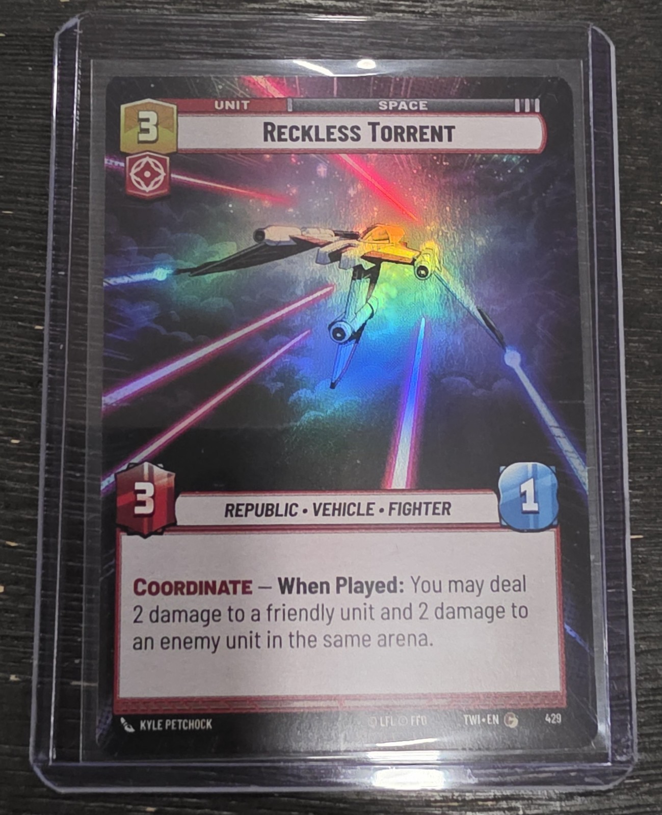 Star Wars Unlimited -  Reckless Torrent Hyperspace Foil - SWU, TWI