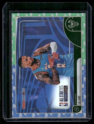 2025-26 NBA Hoops All Stars Rainbow Green and Blue Damian Lillard 236/249