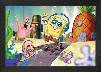 Spongebob Morgen Gerahmtes Wandbild Poster Leinwanddruck Bild