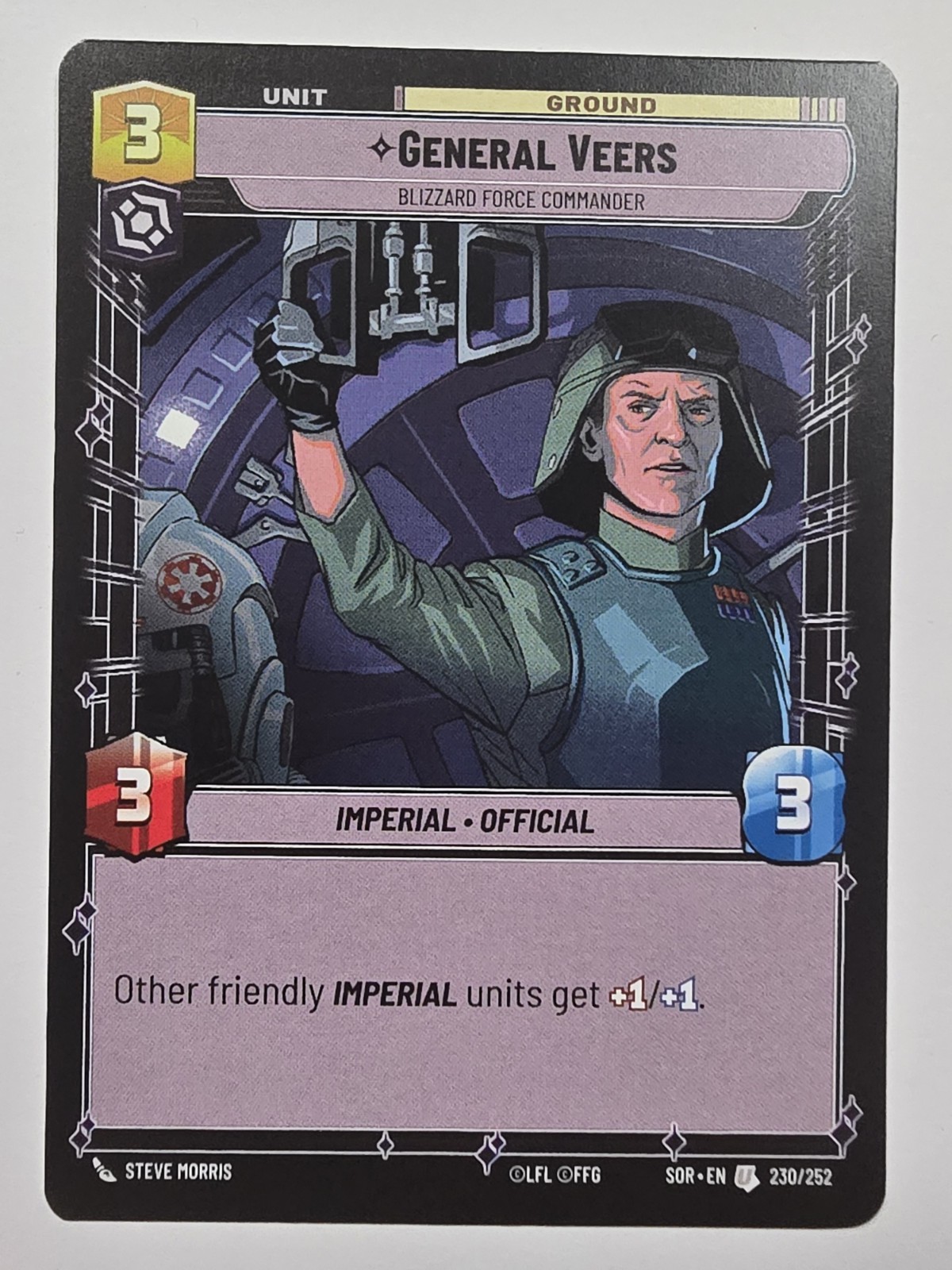 General Veers Blizzard Force Commander Regular Star Wars Unlimited TCG 230