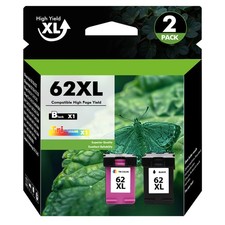 62-XL XL Ink Cartridge for HP 62XL Envy 5540 5660 7640 5644 OfficeJet 7645 5740