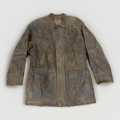 Wilson s Leather Pelle Studio Men s L Brown Barn Chore Coat Sherpa Lined