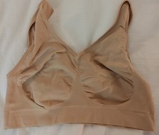 NWOT Bali L Bra Comfort Revolution Seamless Crop Top Beige 128676