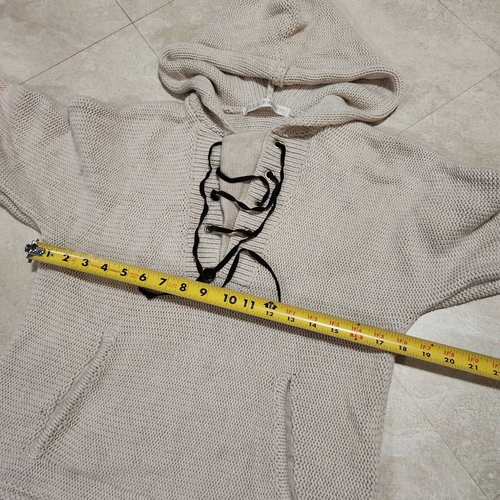 Ulla Johnson Womens S Small P Petite Hollow Wool Hooded Sweater Knit Hoodie image 6