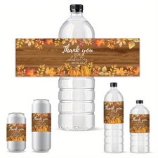 30sheets Bottle Label Adhesive Stickers Rectangle Leaf 216x64mm Craft Supplies