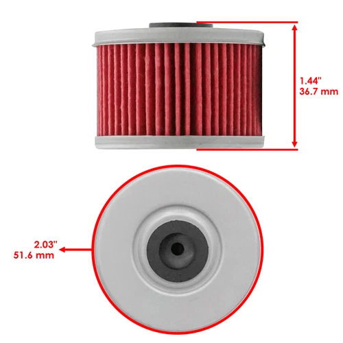 Oil Filter for Honda TRX400X TRX400EX Fourtrax Sportrax TRX400FW Foreman 98-14 - Imagen 2 de 7