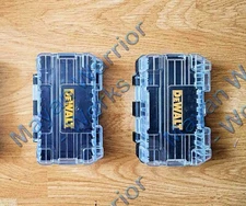 2 each Dewalt ToughCase HeavyDuty Clear Top/Black Bottom screw/drill Bit Storage