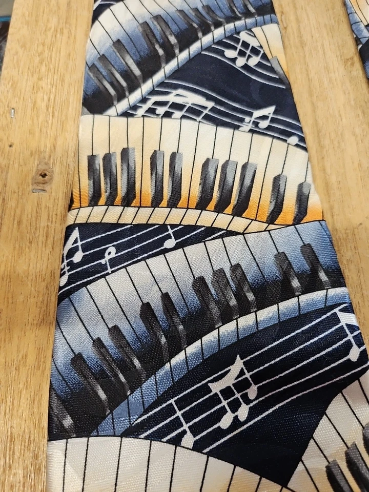 Fratello Piano Print Tie - Image 3 of 3