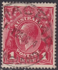 Aust KGV 1d Red. *DIE 2*. SWK. Postmark: 'MACKAY '24 OC 15'. USED (A510)