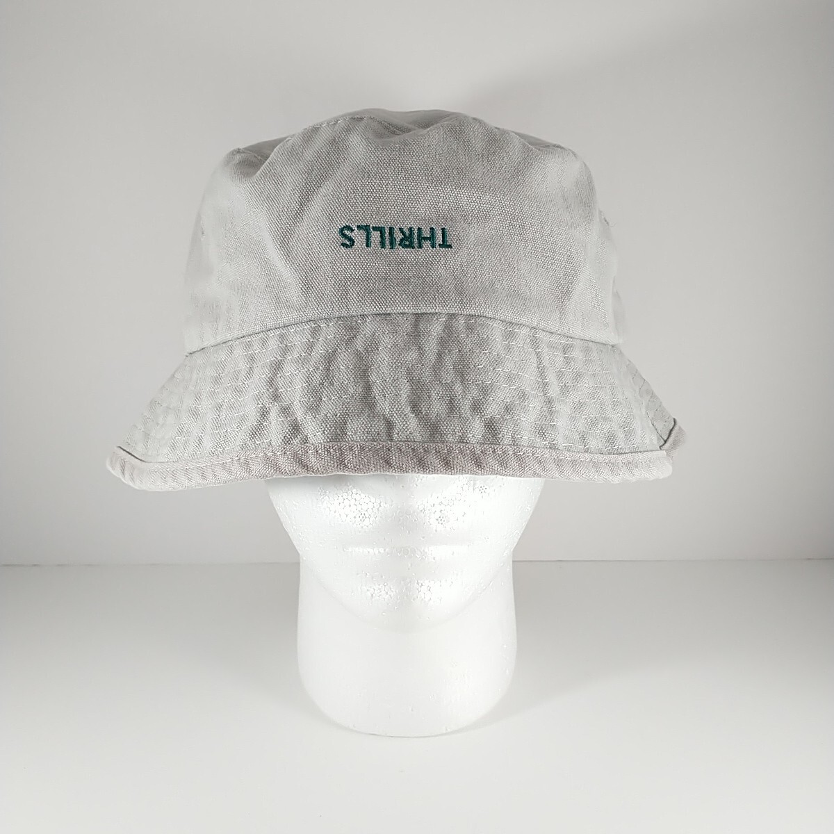 Thrills Company Bucket Hat Beige Embroidered One Size Designed in