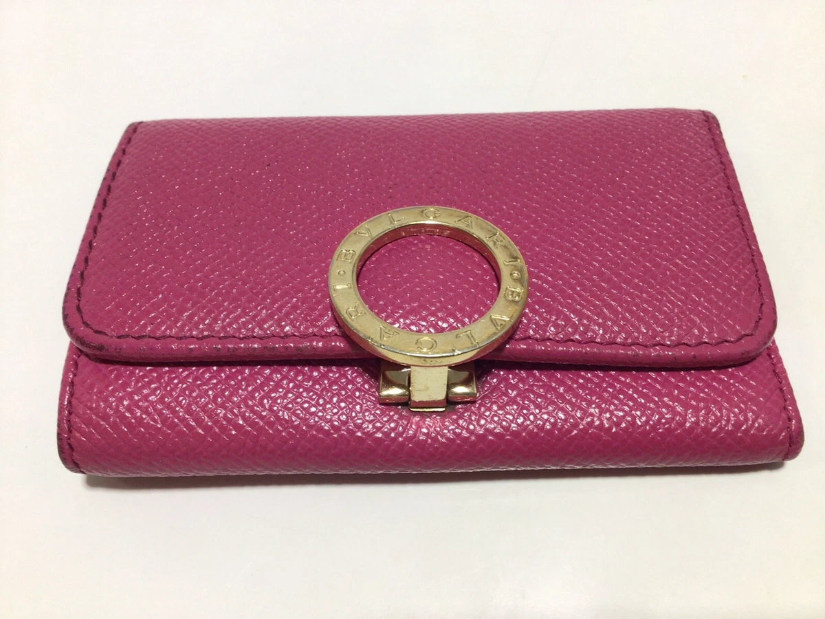 BVLGARI Key Case BVLGARI Metallic Canvas Gray Gold Men Women Bvlgari Key Chains, Rings & Cases for Men for sale | eBay main image 2