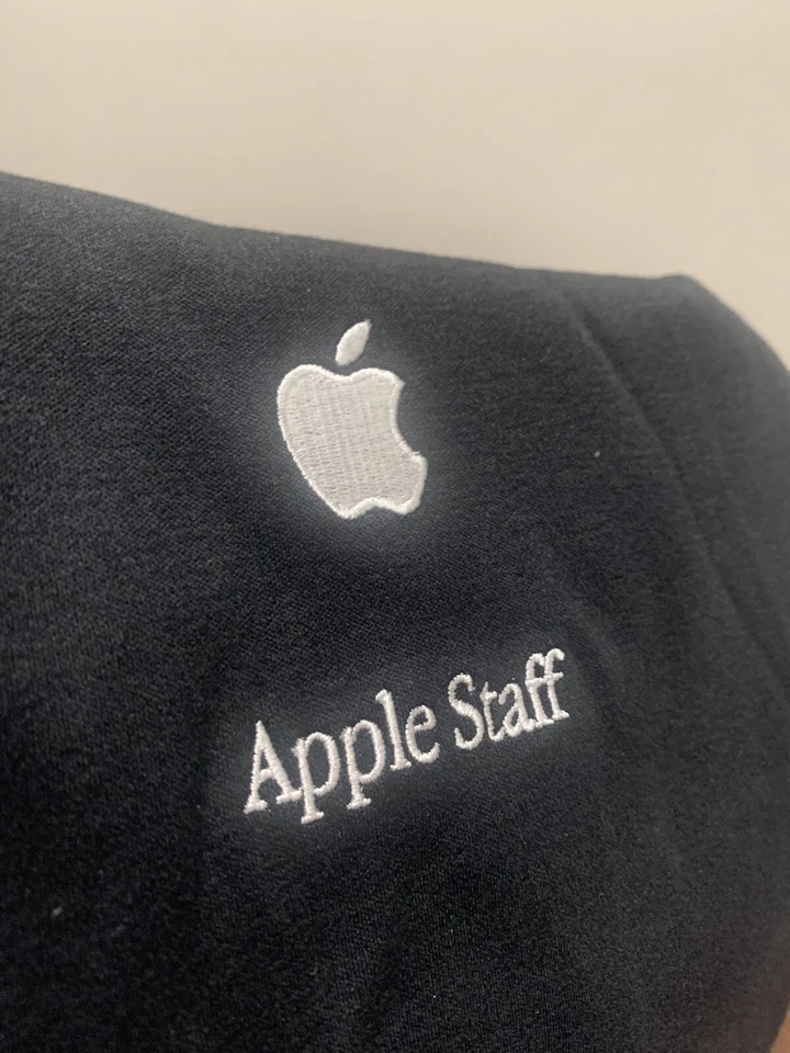 Винтажный вышитый логотип персонала Apple L/S черная имитация водолазки размер XXL Steve Jobs - Изображение 2 из 4