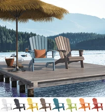 Psilvam Outdoor Adirondack Chairs For patio All Weather Resistant