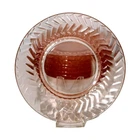 Vintage Pink Depression Glass Optic Zig Zag Pattern 8" Plate