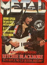 DEEP PURPLE Ritchie Blackmore Metal Magazine # 77 Argentina 1987