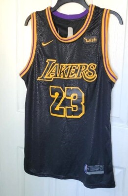 LAKERS ANTHONY DAVIS #23 NIKE BLACK MAMBA EDITION SWINGMAN JERSEY