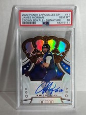 2020 Chronicles CROWN ROYALE JETS RC PSA 10 MINT ROOKIE POP 1 JAMES MORGAN