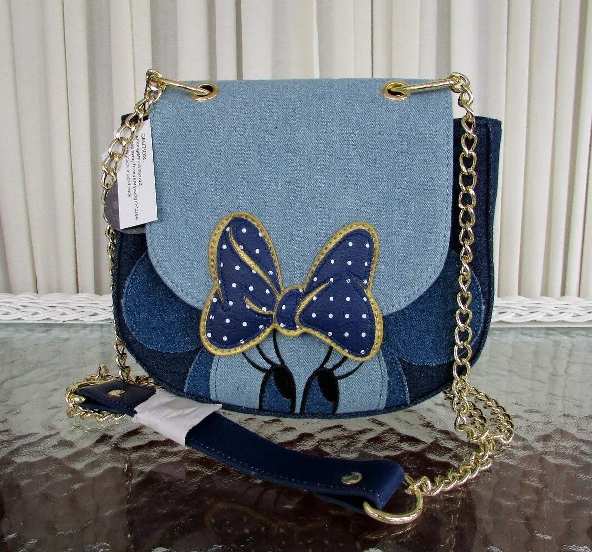 Disney Inspired Traditional Minnie Mouse Blue and Black Colored Bow Crossbody  Purse - Etsy