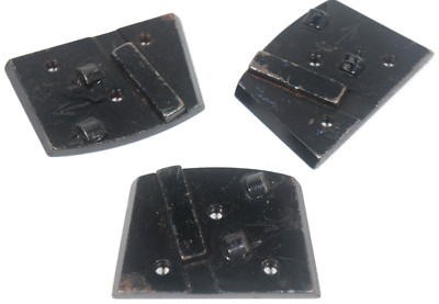 3x Edco Magna Trap QC-PCD1-B Half Round PCD Diamond Segment Concrete Floor Grind