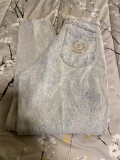 VTG 80'S PS GITANO LIGHT ACID WASH HIGH WAISTED MOM JEANS MADE IN USA 30”W 27"L