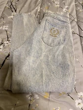 VTG 80'S PS GITANO LIGHT ACID WASH HIGH WAISTED MOM JEANS MADE IN USA 30”W 27"L