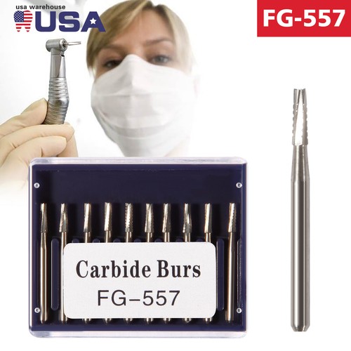 10-50PCS Dental Tungsten Carbide Steel Burs FG-557 for High Speed Handpiece - Picture 19 of 22