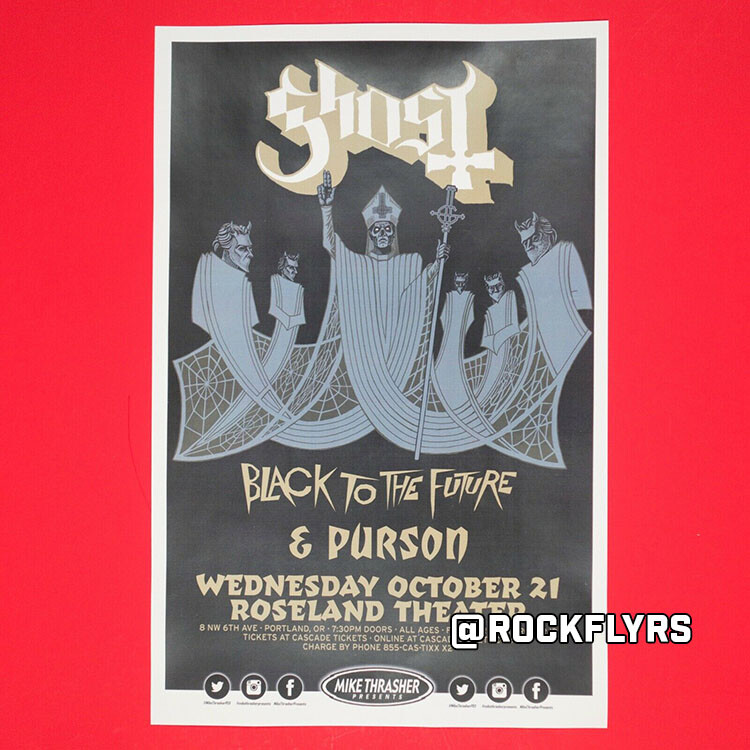 GHOST 2015 Concert Promo 11x17 Street Poster. Portland Oregon.