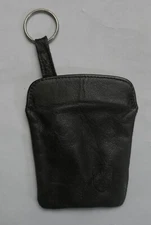 1960-1970's Porsche Factory / Dealer Leather Keychain Pouch - Dark Brown