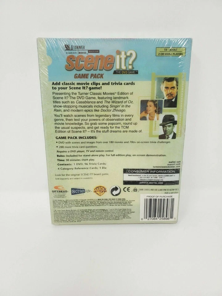 Scene It? DVD Game: Turner Classic Movie Edition Expansion Pack NEW Sealed - Image 2 of 4