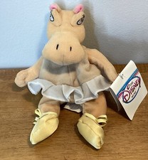 Disney Store Bean Bag Plush Dancing Hyacinth Hippo Tutu Fantasia 9"