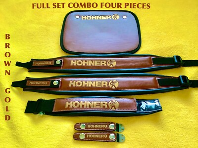 ACCORDION  FULL SET COMBO FOUR PIECE  ALL IN ONE  (BROWN GOLD )