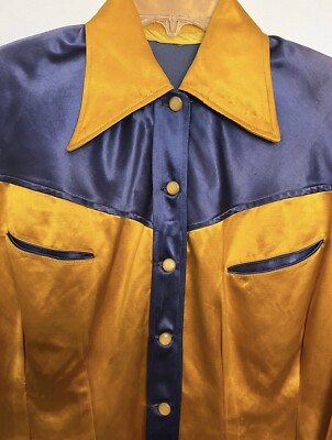 VINTAGE 1940s TWO TONE SATIN COWBOY SHIRT | eBay
