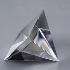 40mm Optical Glass Prism Beam Splitter Crystal Pyramid for Science Optics DIY