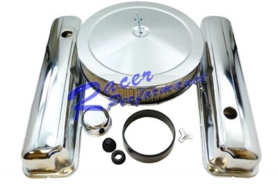 Chrome Valve Cover&Air Cleaner DressUp Kit 352 360 390 406 427 428 BBF FE Ford