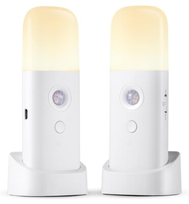 Creweel LED Night Light 2 Pack Rechargeable