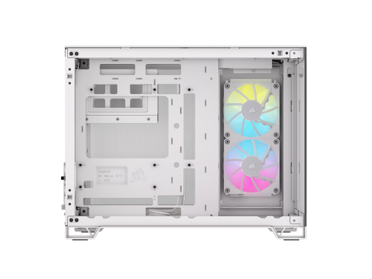 Двухкамерный корпус для ПК CORSAIR iCUE LINK 2500X RGB Micro ATX Белый Двухтемпературный