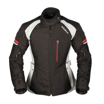 Modeka Violetta Lady 2in1 Tourenjacke schwarz/grau/rot, Gr. 44, UVP 169,90 