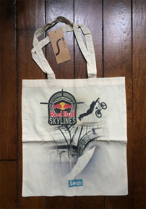 SAOLA Tote Bag RED BULL Skylines collector SOL'S Paris event 2012 Sosh goodies BMX