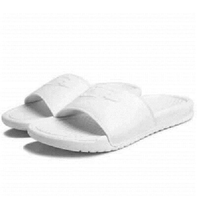NIKE WOMANS GIRLS BENASSI JDI WHITE SLIDERS 343881 115 SIZE NEW WITH  TAGS