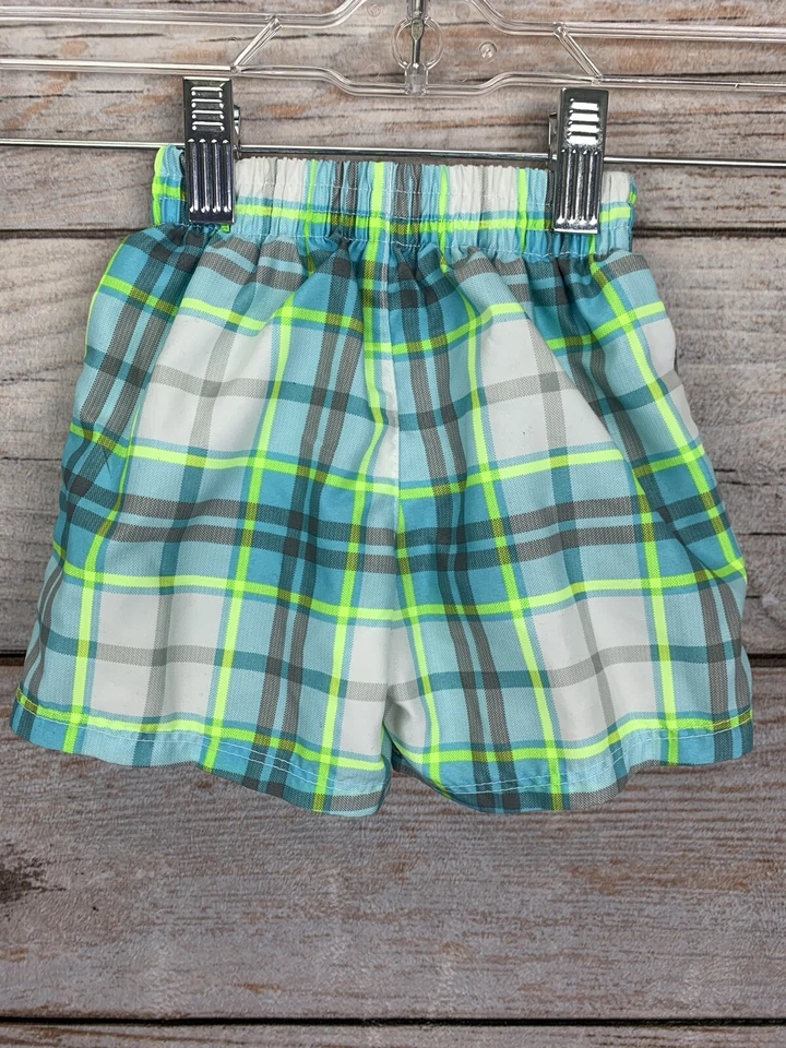 Bañador quirúrgico con forro verde/azul/gris/blanco a cuadros 100 % poliéster bebé 3-6 meses Foto 2 de 4