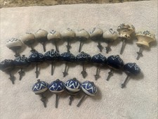 Lot of 23 Cabinet Knobs blue bathroom kitchen T14