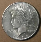 $1 1928 Peace Silver Dollar AU Detail - Cleaned  Philadelphia Mint * AvenueCoin