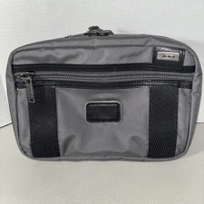 Tumi 222391CG2E Alpha Bravo Gray & Black Travel Toiletry Kit Hanging Pouch