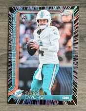 2025 Topps Chrome Quinn Ewers RC Rookie Neon Pulse Refractor #316 Miami Dolphins